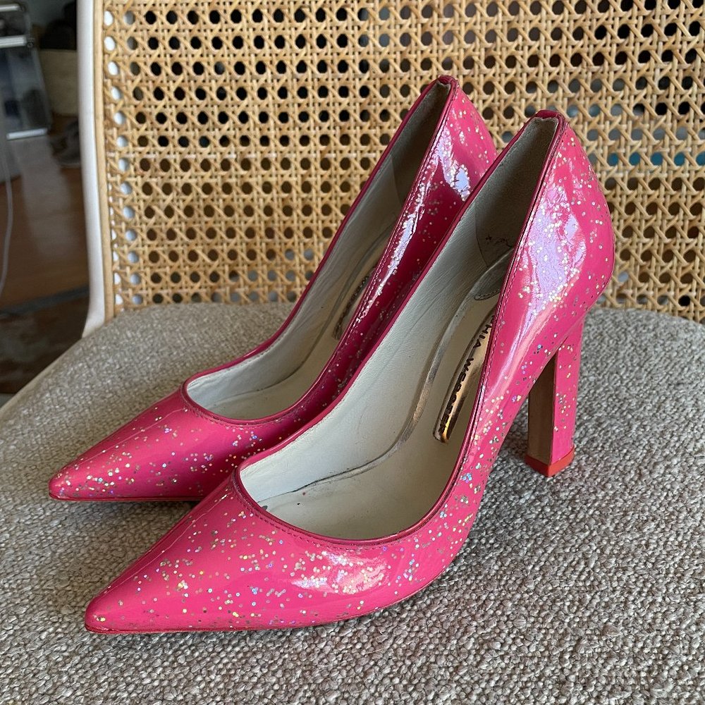 Sophia Webster Pink Glitter Pumps